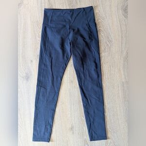 Tuff Athletics Navy High-Waist Capri Leggings